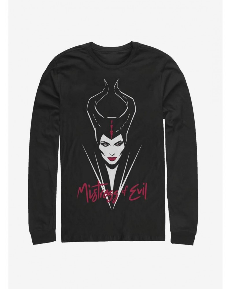 Disney Maleficent: Mistress Of Evil Red Lips Long-Sleeve T-Shirt $12.83 T-Shirts