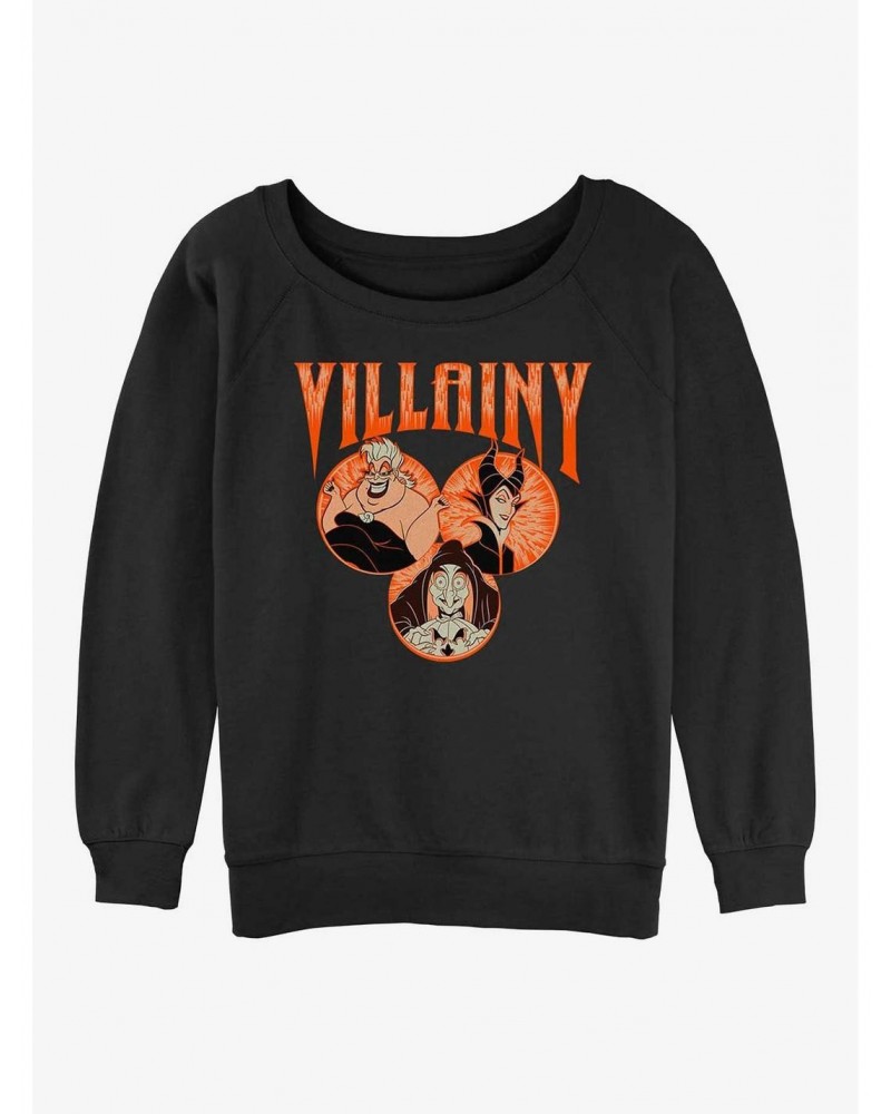Disney Villains Villainy Girls Slouchy Sweatshirt $11.44 Sweatshirts