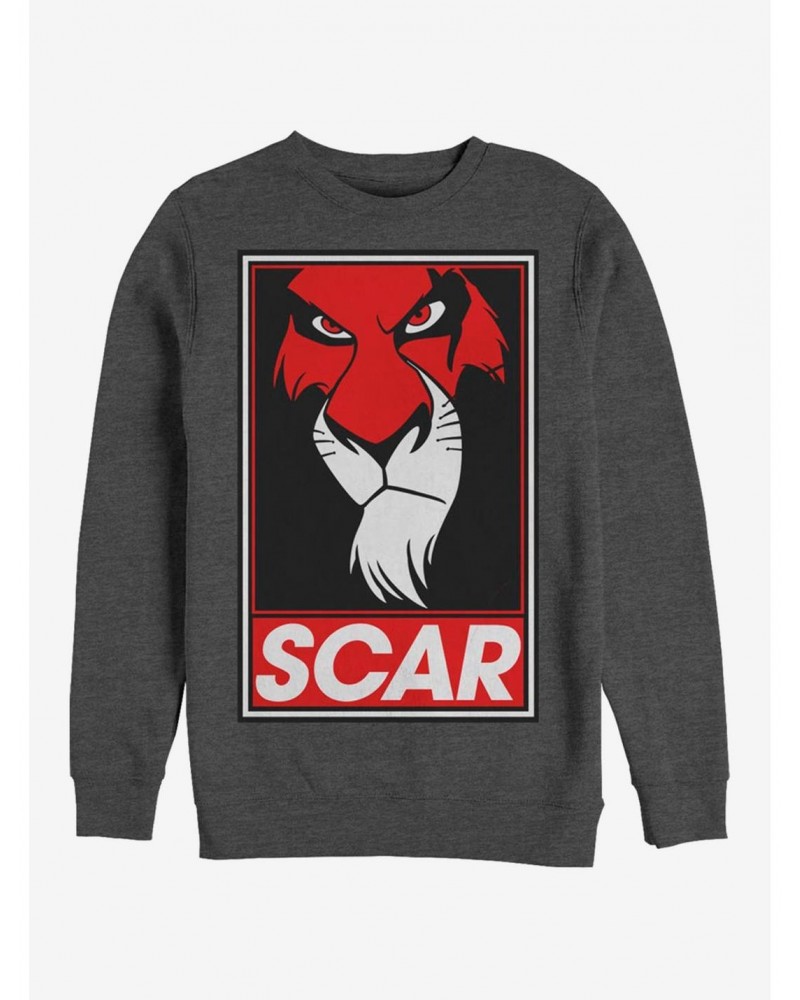 Disney The Lion King Scar Poster Crew Sweatshirt $14.76 Sweatshirts