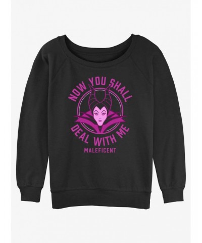 Disney Villains Deal With Maleficent Girls Slouchy Sweatshirt $17.34 Sweatshirts