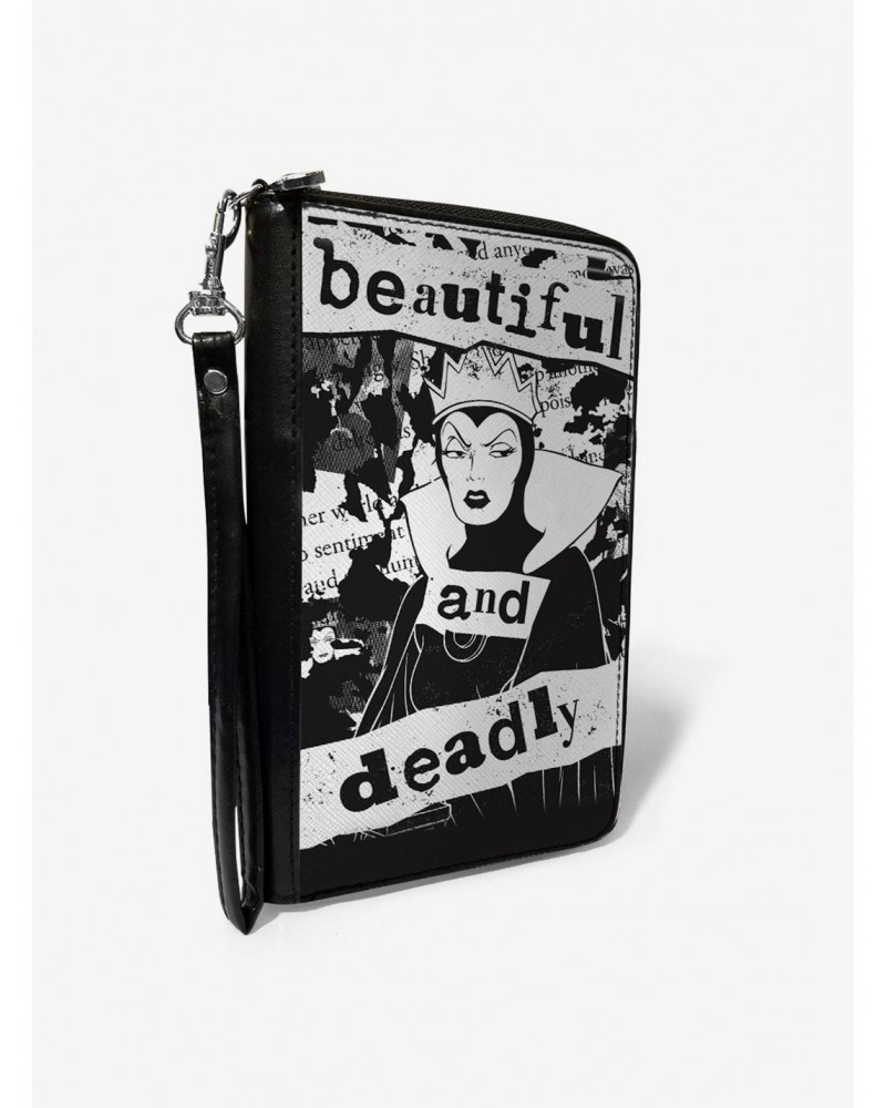 Disney Snow White Evil Queen Beautiful and Deadly Pose Zip Around Wallet $13.83 Wallets