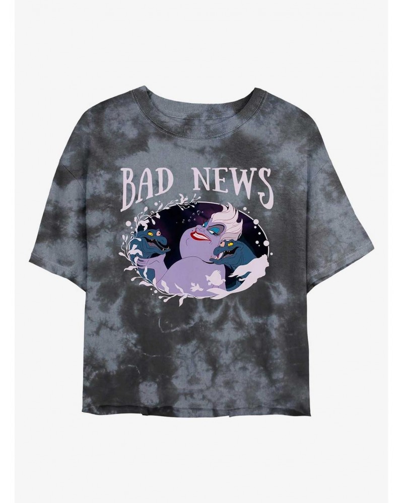 Disney Villains Ursula Bad News Tie-Dye Girls Crop T-Shirt $13.01 T-Shirts