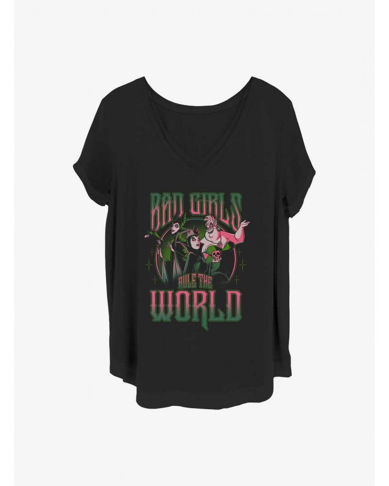 Disney Villains Bad Girls Rule Girls T-Shirt Plus Size $13.29 T-Shirts