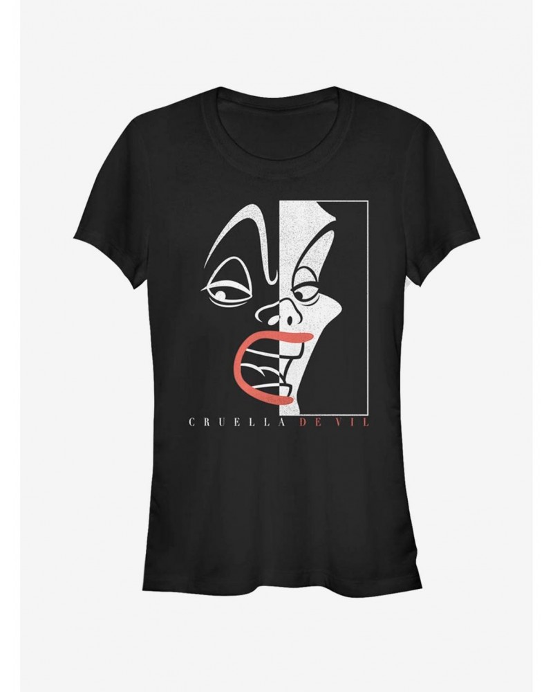 Disney Villains Cruella De Vil Cruella Cover Girls T-Shirt $8.96 T-Shirts