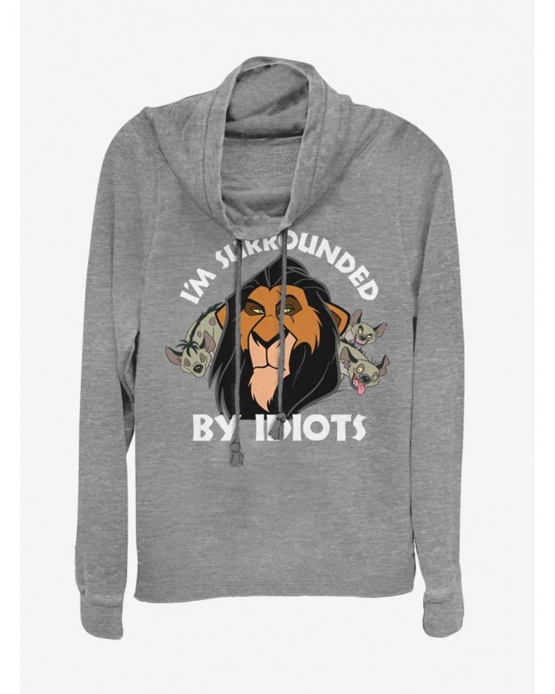 Disney The Lion King Surly Scar Cowl Neck Long-Sleeve Girls Top $17.51 Tops
