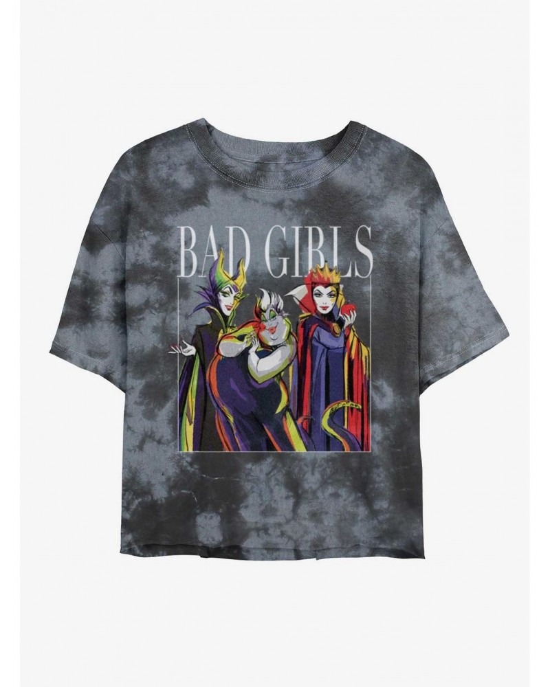 Disney Villains Bad Girls Tie-Dye Girls Crop T-Shirt $9.54 T-Shirts