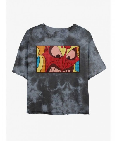 Disney Villains Angry Hades Tie-Dye Girls Crop T-Shirt $12.43 T-Shirts