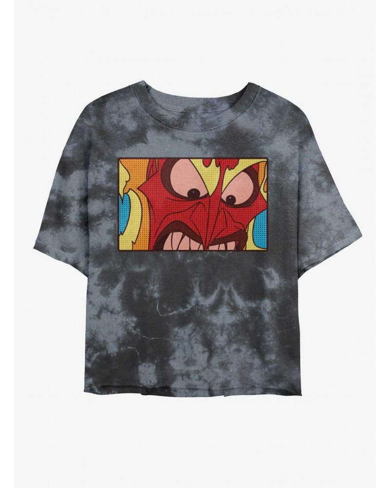 Disney Villains Angry Hades Tie-Dye Girls Crop T-Shirt $12.43 T-Shirts