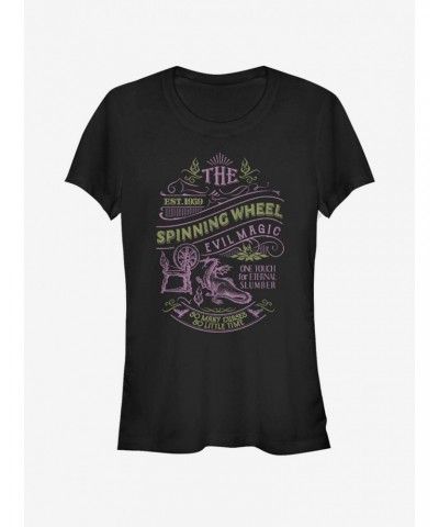 Disney Villains Maleficent Spinning Wheel Girls T-Shirt $8.22 T-Shirts