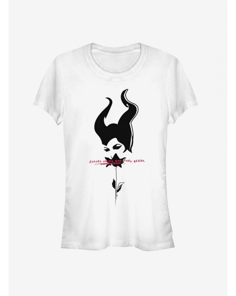 Disney Maleficent: Mistress Of Evil Black Rose Girls T-Shirt $7.72 T-Shirts