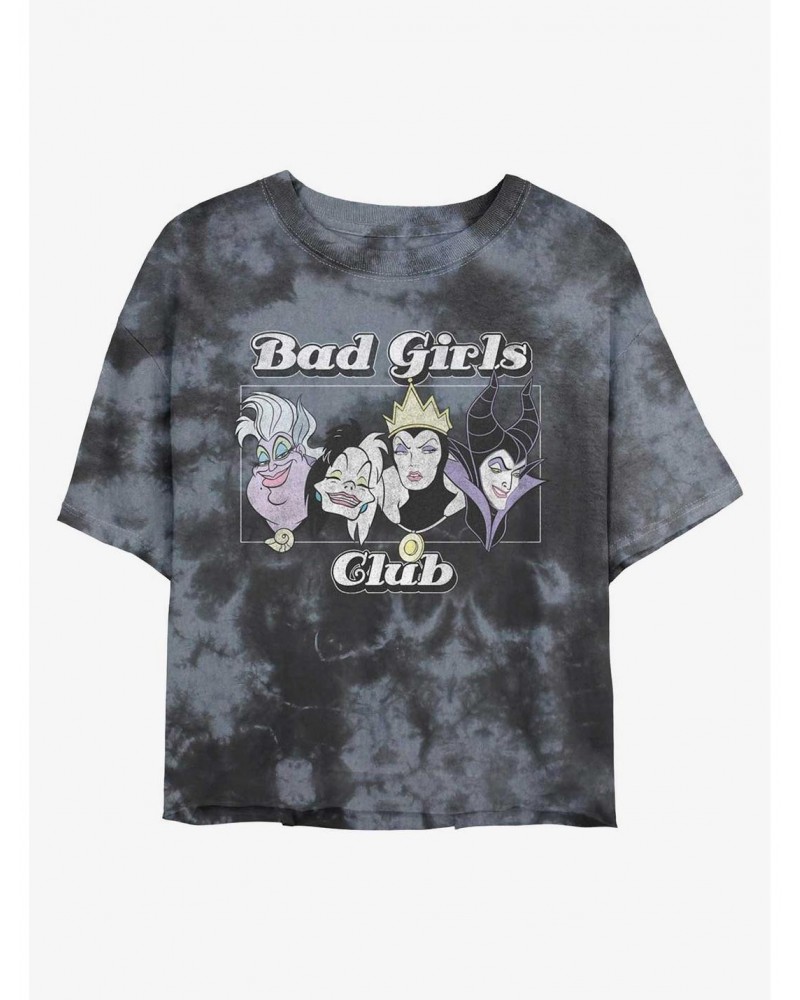 Disney Villains Bad Girls Club Tie-Dye Girls Crop T-Shirt $8.07 T-Shirts