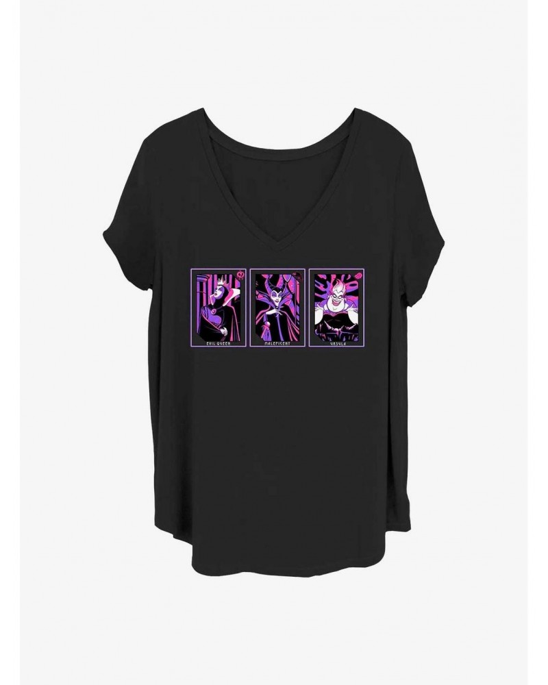 Disney Villains Villainous Tarot Girls T-Shirt Plus Size $9.83 T-Shirts