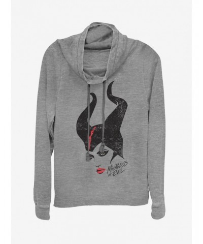 Disney Maleficent: Mistress Of Evil Red Lipstick Cowl Neck Long-Sleeve Girls Top $17.06 Tops