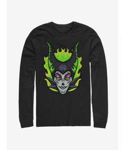 Disney Maleficent Sugar Skull Long-Sleeve T-Shirt $11.52 T-Shirts