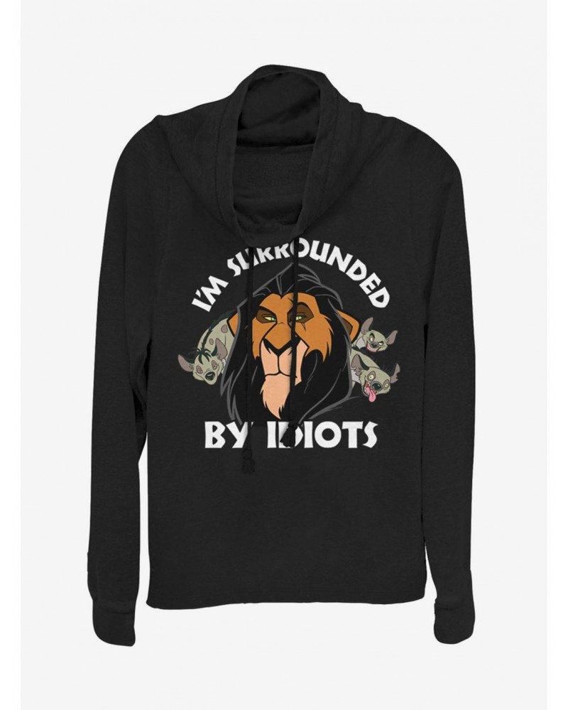 Disney The Lion King Surly Scar Cowlneck Long-Sleeve Girls Top $20.21 Tops