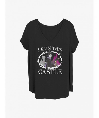 Disney Maleficent I Run This Castle Girls T-Shirt Plus Size $14.45 T-Shirts