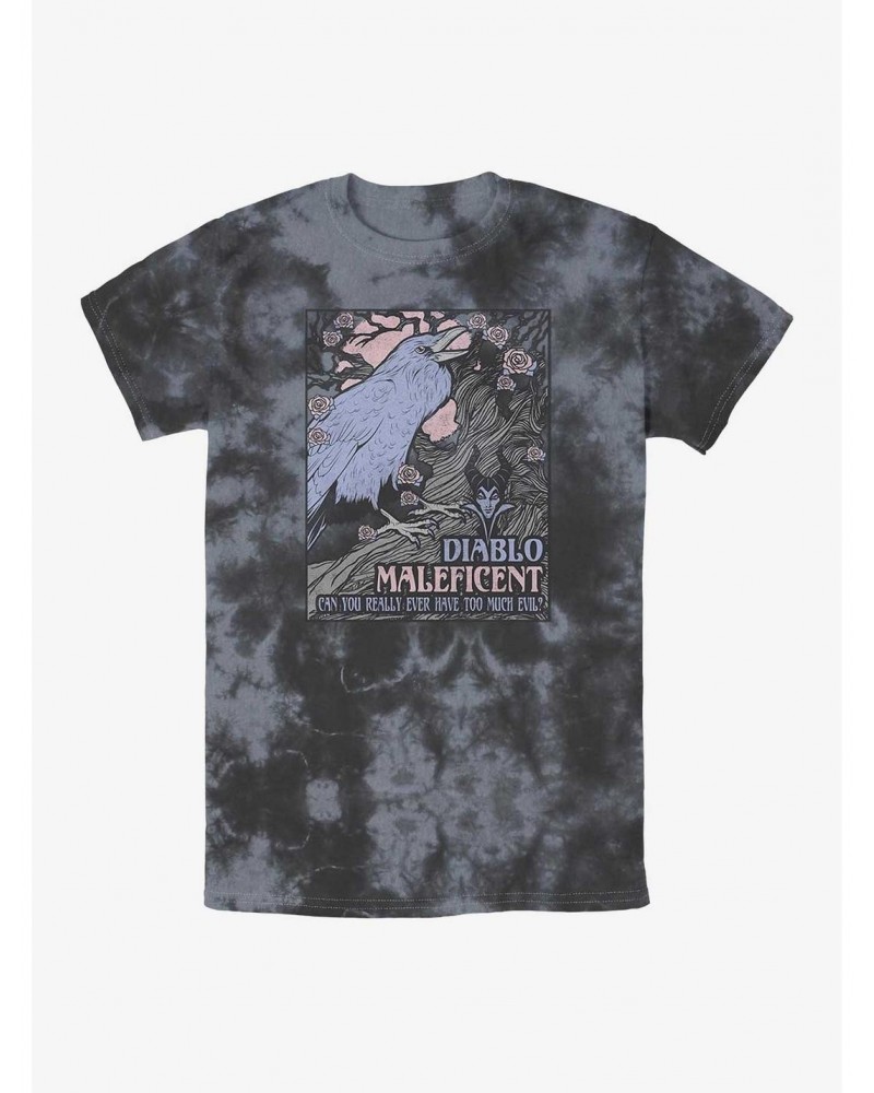 Disney Maleficent Too Much Evil Tie-Dye T-Shirt $12.95 T-Shirts