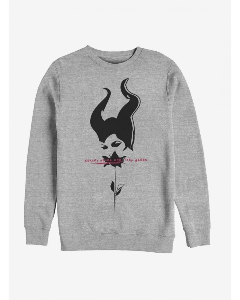 Disney Maleficent: Mistress Of Evil Black Rose Sweatshirt $16.97 Sweatshirts