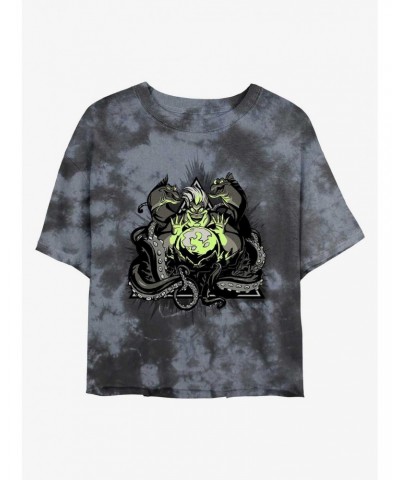 Disney Villains Ursula The Sea Witch Tie-Dye Girls Crop T-Shirt $12.14 T-Shirts