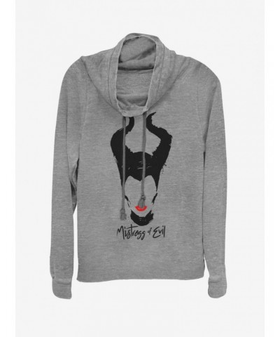 Disney Maleficent: Mistress of Evil Red Lips Cowl Neck Long-Sleeve Girls Top $19.76 Tops