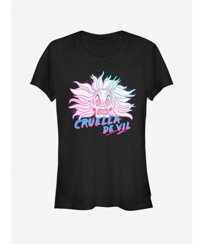 Disney Villains Cruella De Vil Crazy Cruella Girls T-Shirt $11.21 T-Shirts