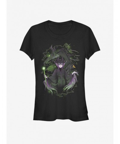 Disney Villains Maleficent Manga Girls T-Shirt $12.20 T-Shirts