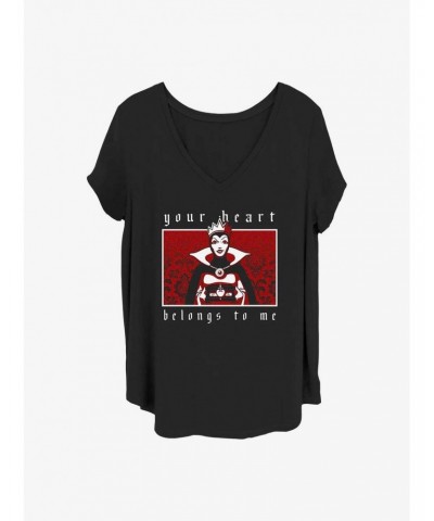 Disney Villains Evil Queen Heart Girls T-Shirt Plus Size $10.12 T-Shirts